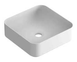LAVABO MIKA CUADRADO BLANCO BRILLO 36X36X12